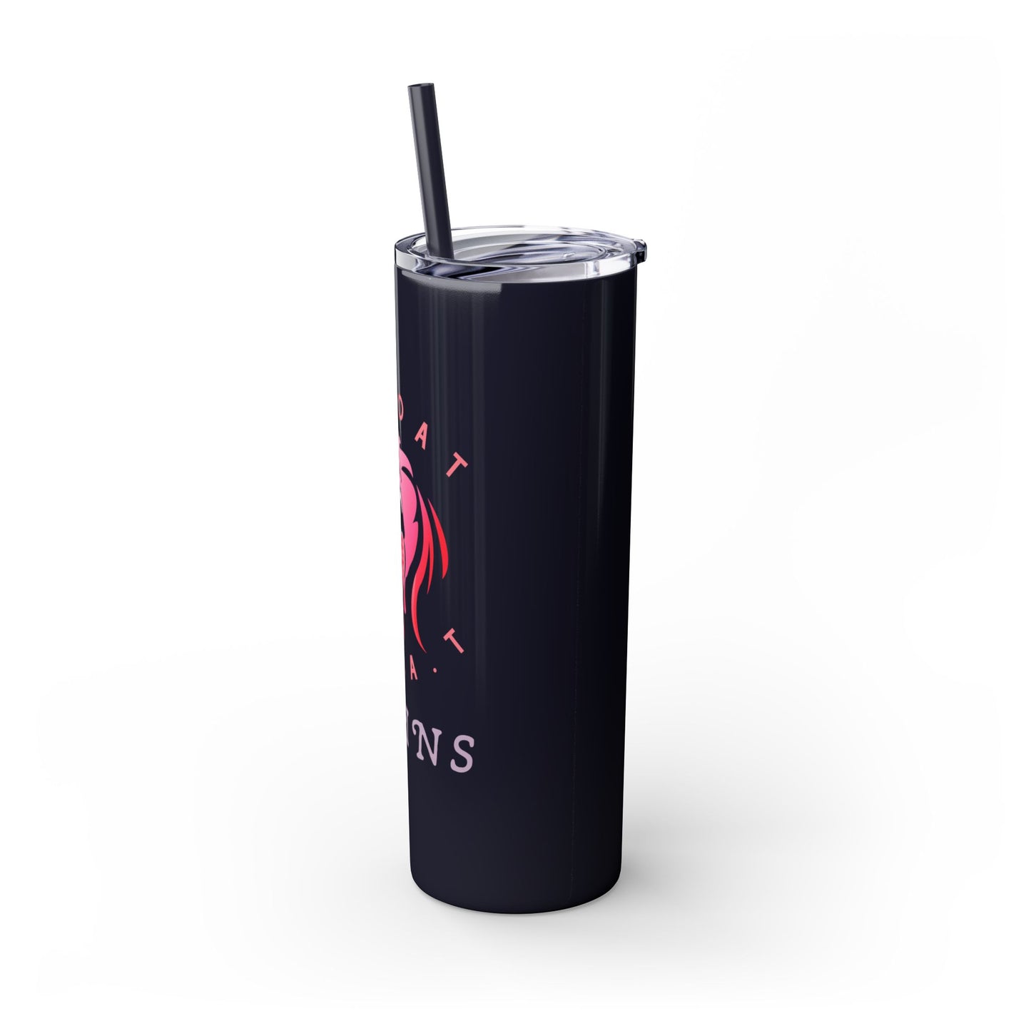 The GOAT Skinny Tumbler with Straw, 20oz