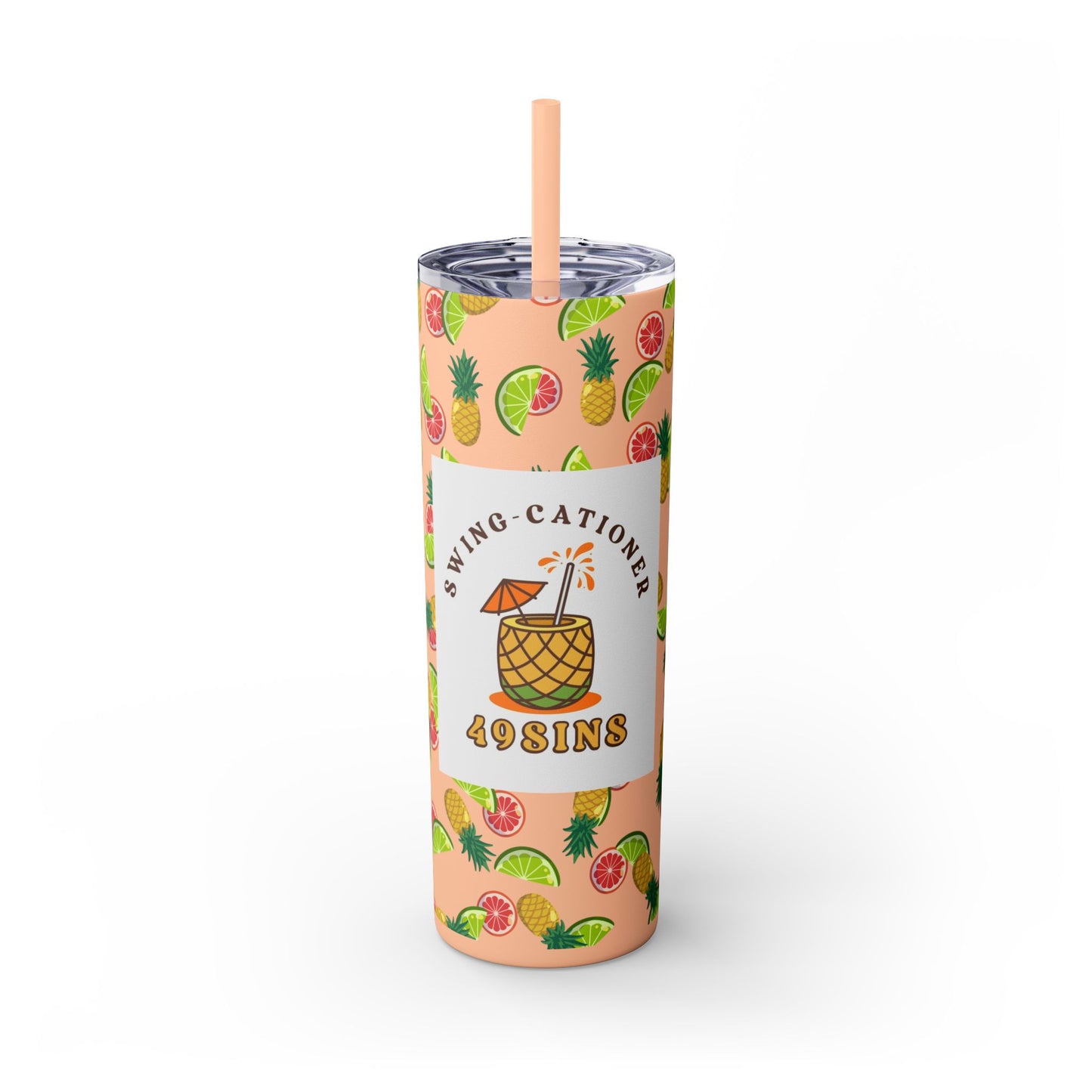 Swing-Cation Skinny Tumbler with Straw, 20oz