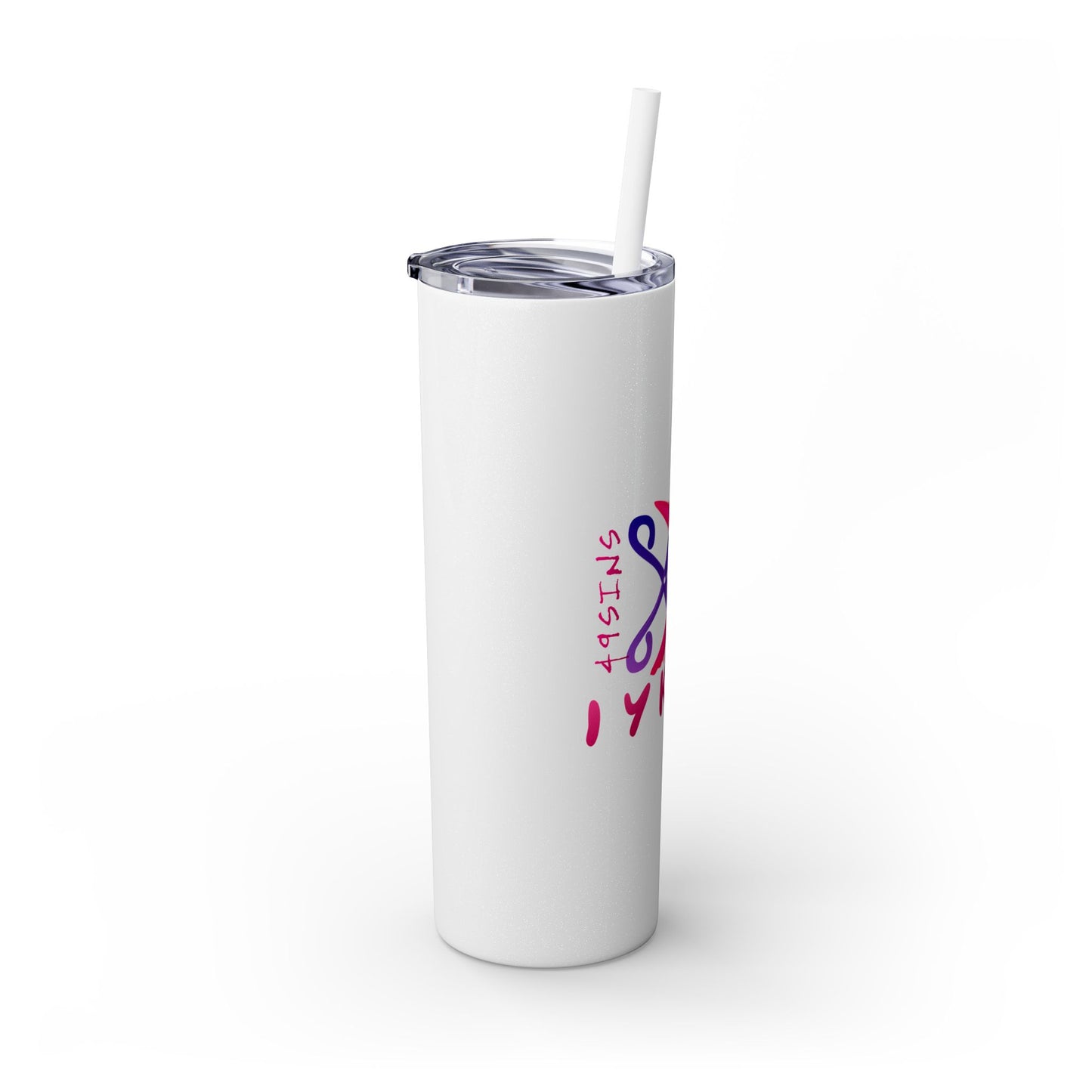 Scissor Me Happy Skinny Tumbler with Straw, 20oz