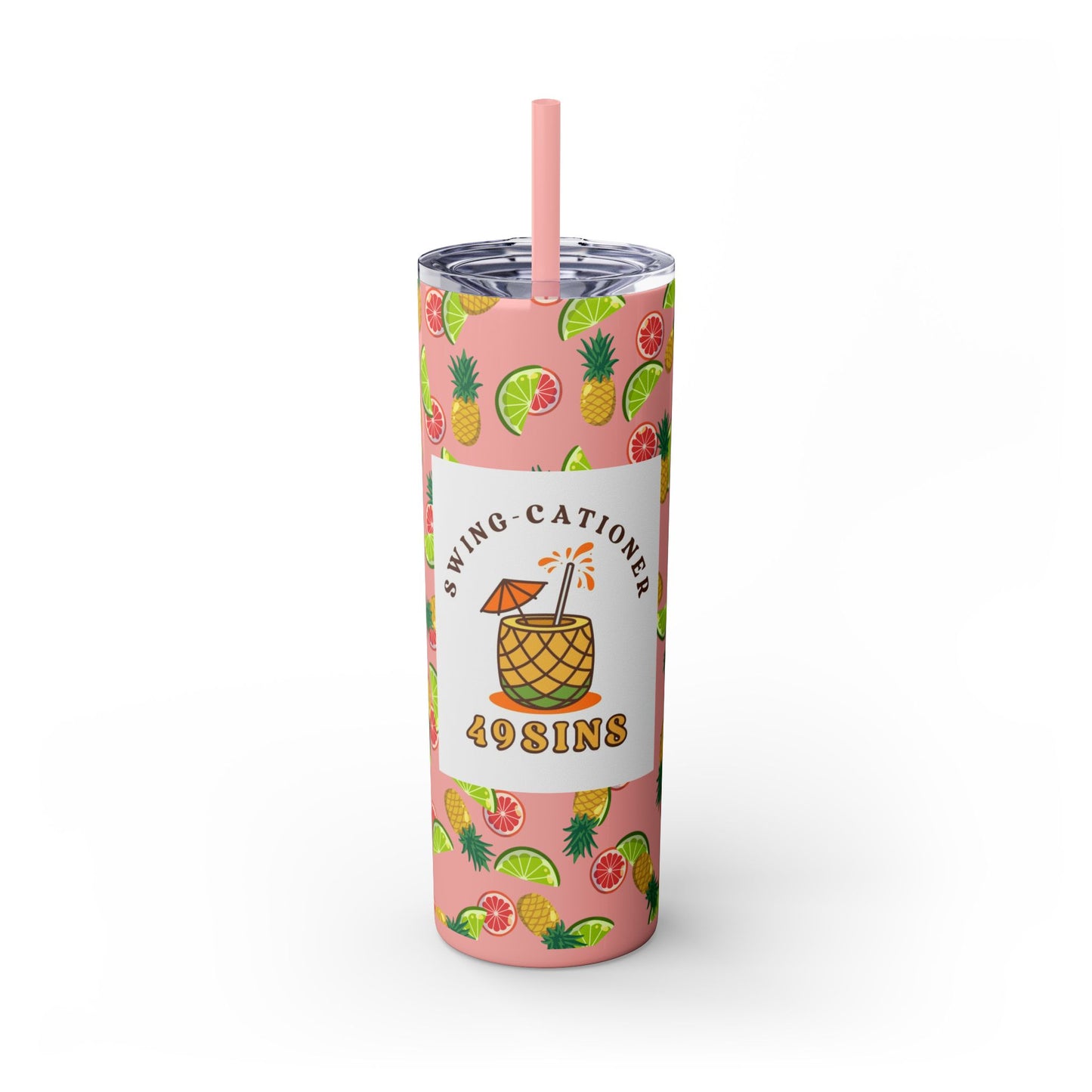 Swing-Cation Skinny Tumbler with Straw, 20oz