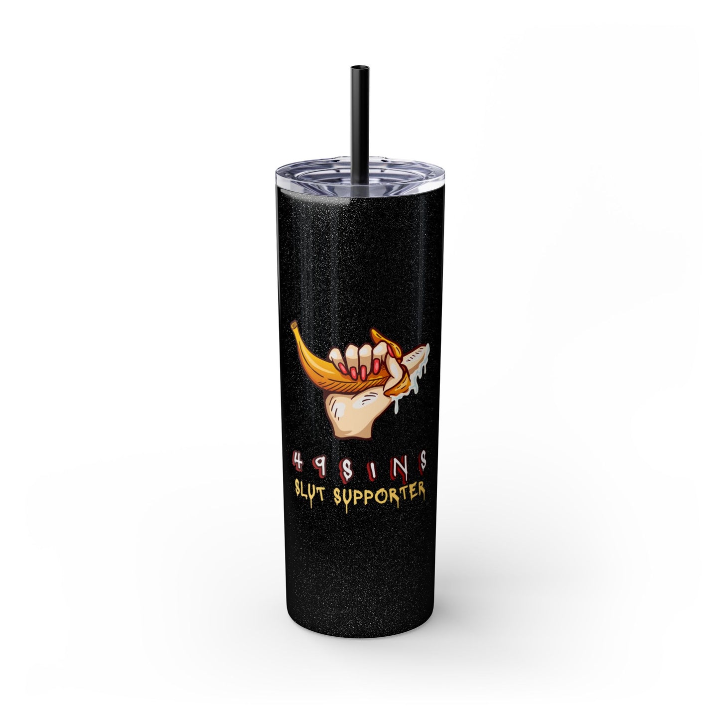 Supportive Skinny Tumbler with Straw, 20oz