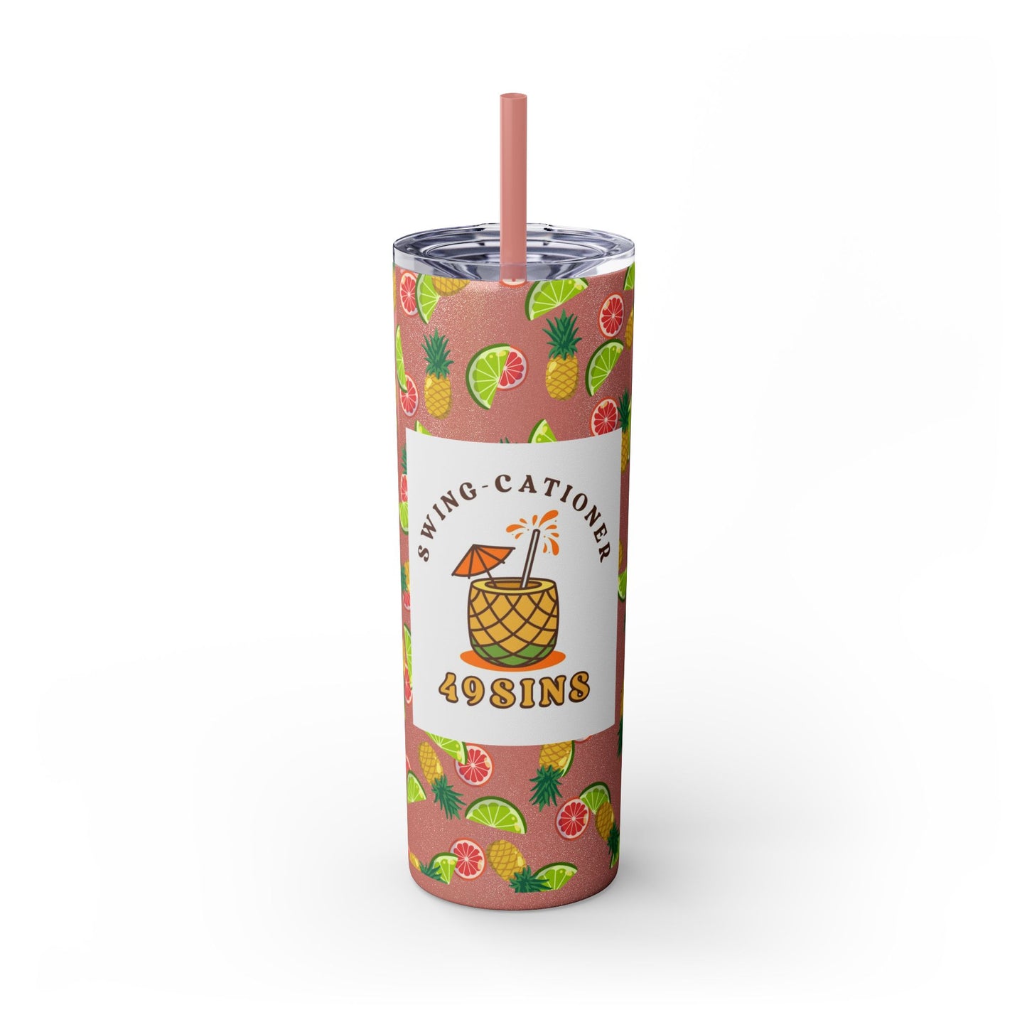 Swing-Cation Skinny Tumbler with Straw, 20oz