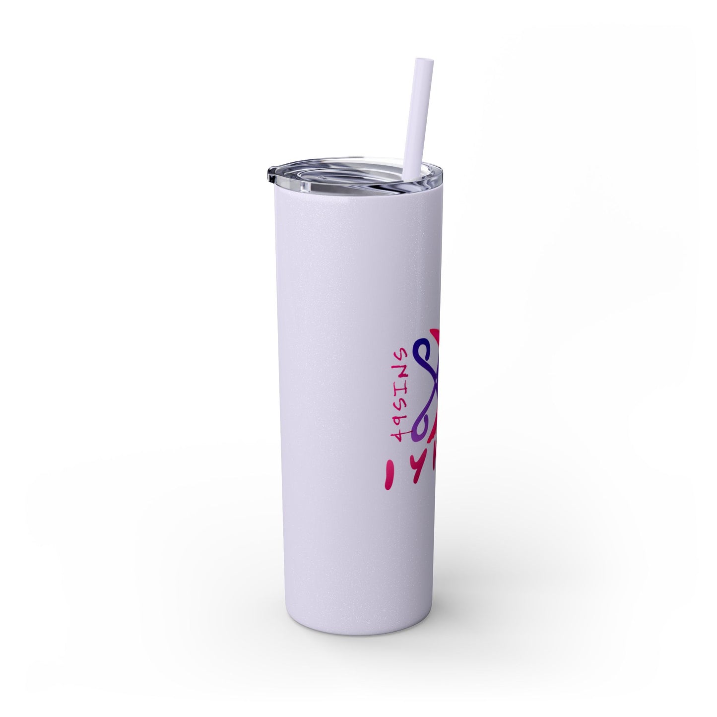 Scissor Me Happy Skinny Tumbler with Straw, 20oz