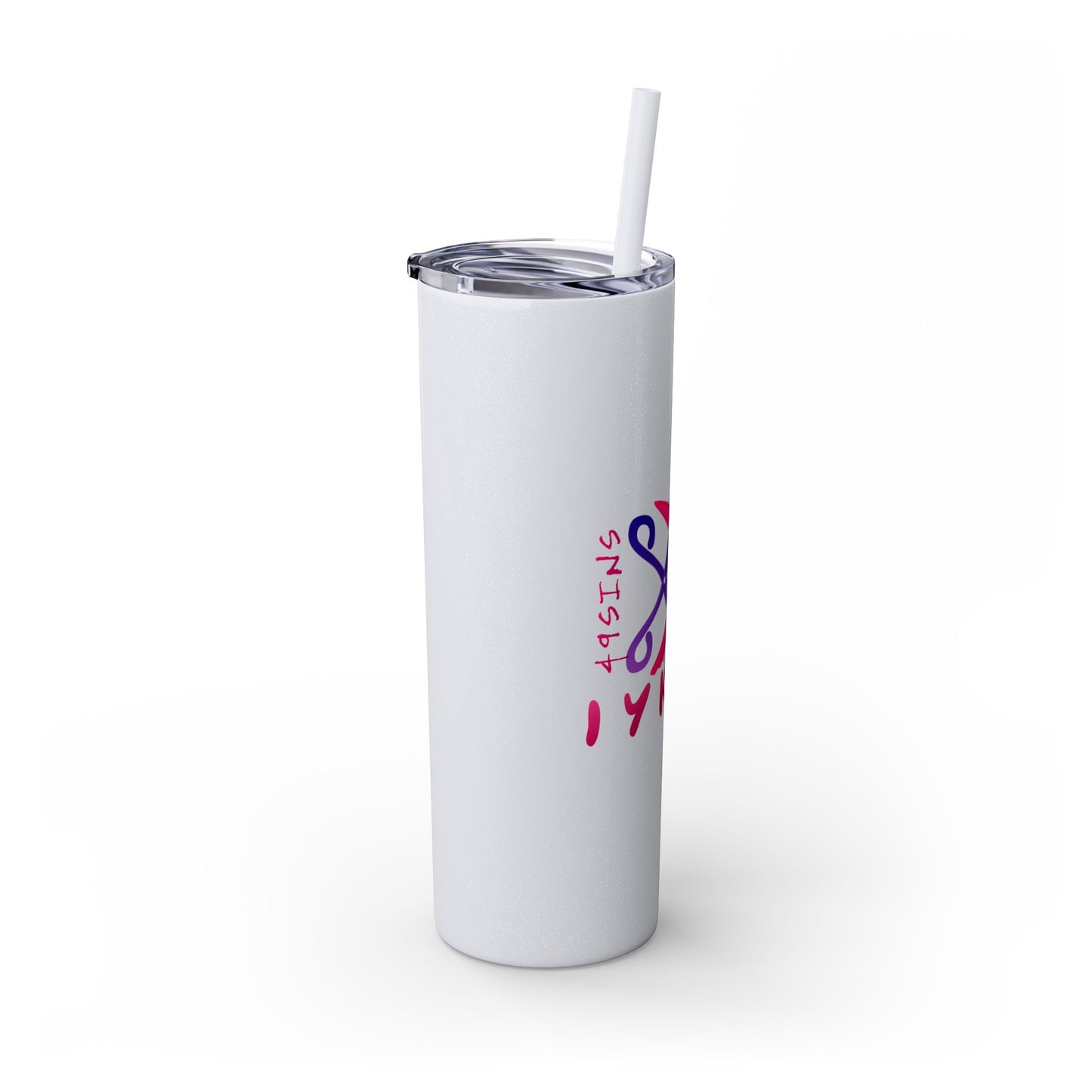 Scissor Me Happy Skinny Tumbler with Straw, 20oz