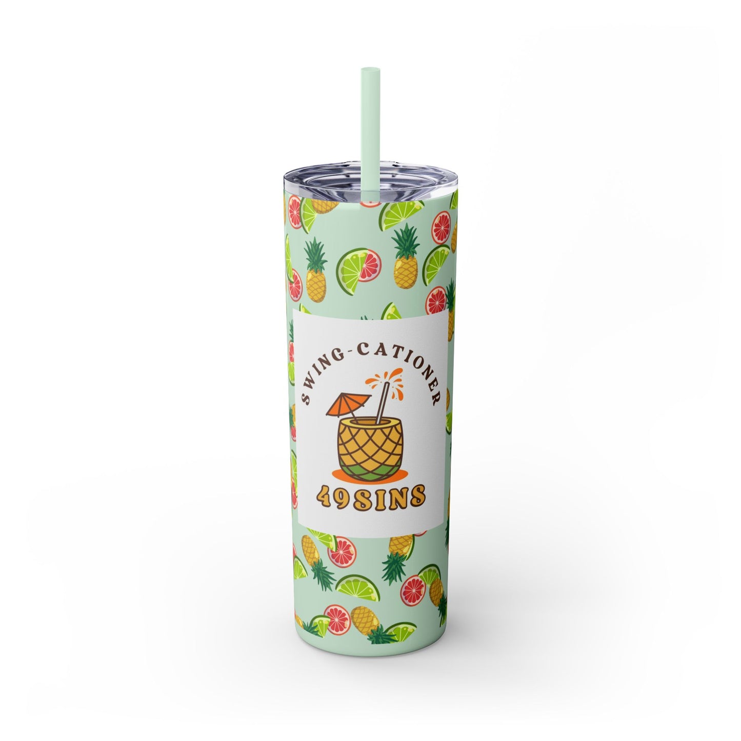 Swing-Cation Skinny Tumbler with Straw, 20oz
