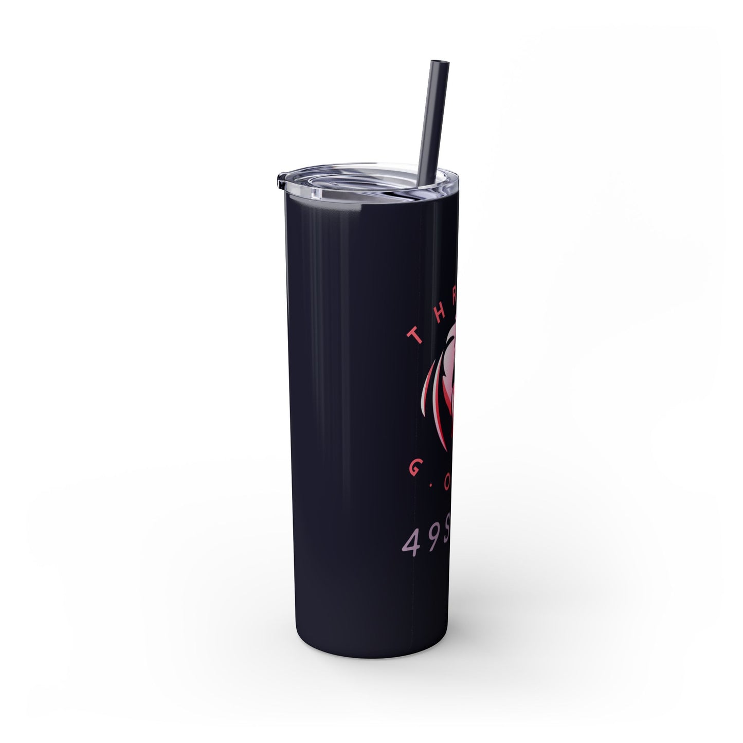 The GOAT Skinny Tumbler with Straw, 20oz