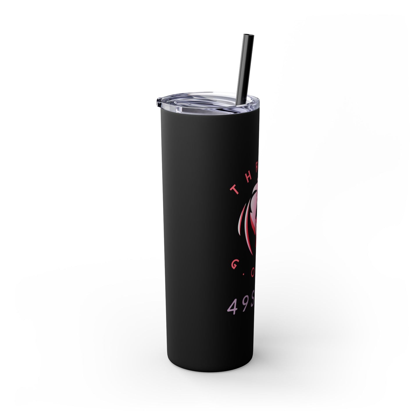 The GOAT Skinny Tumbler with Straw, 20oz