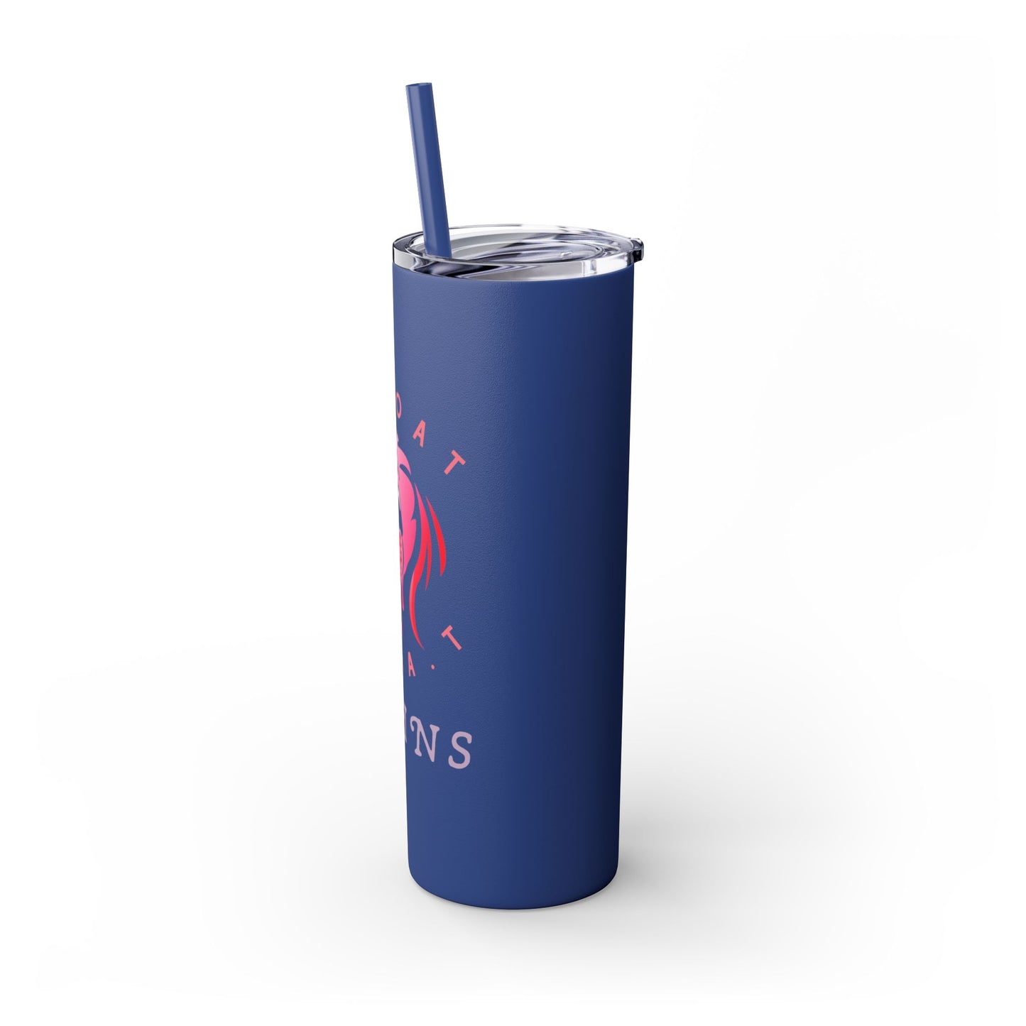 The GOAT Skinny Tumbler with Straw, 20oz