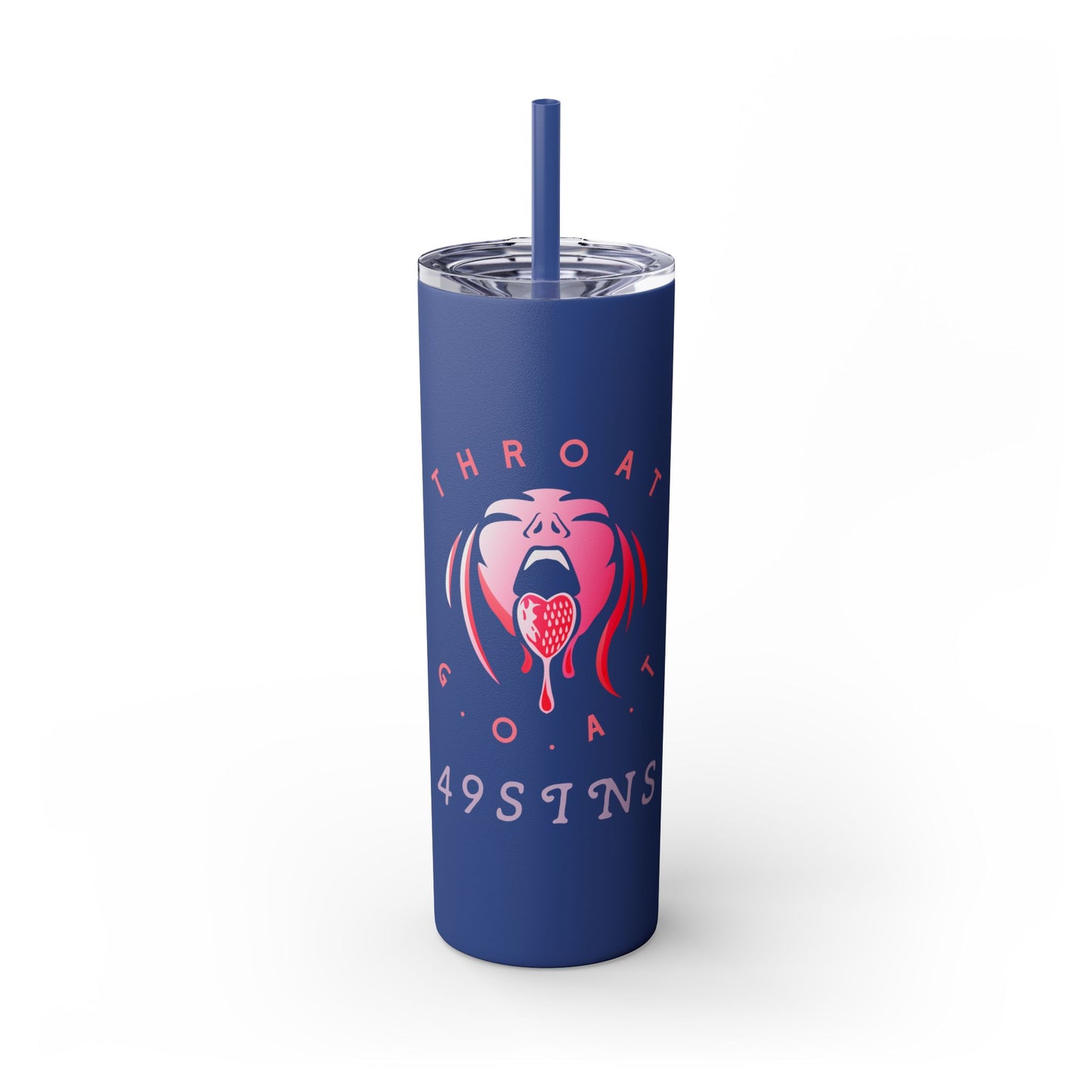 The GOAT Skinny Tumbler with Straw, 20oz