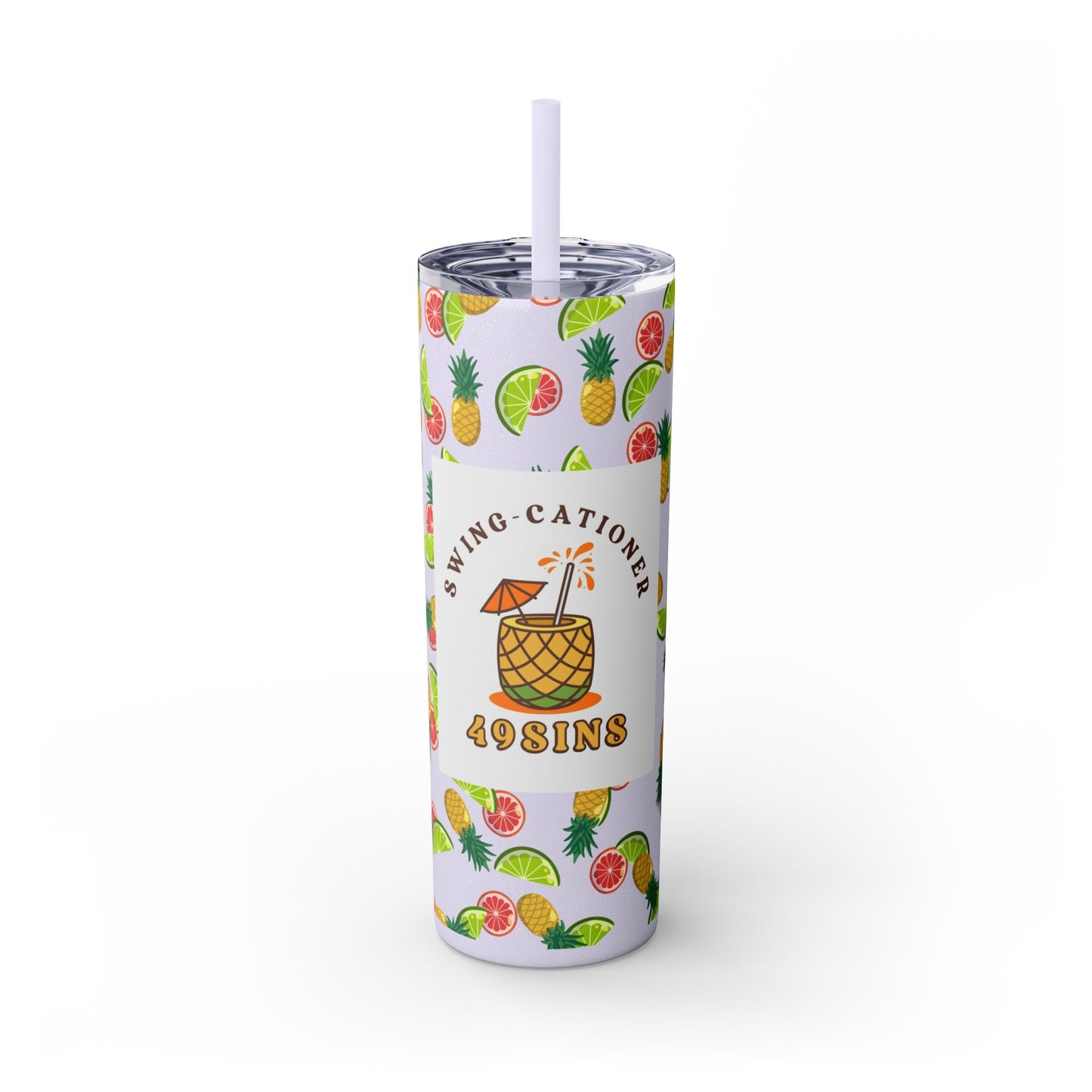 Swing-Cation Skinny Tumbler with Straw, 20oz