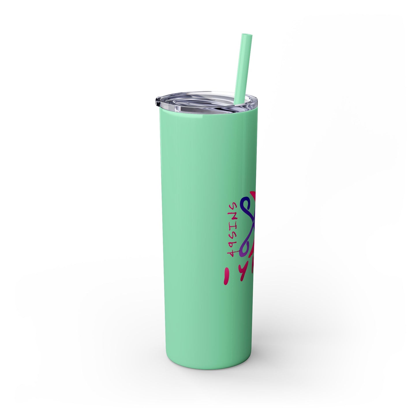 Scissor Me Happy Skinny Tumbler with Straw, 20oz