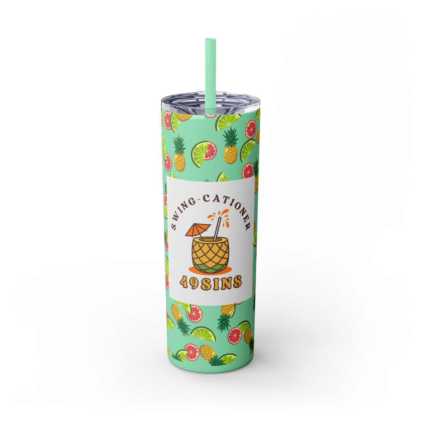 Swing-Cation Skinny Tumbler with Straw, 20oz