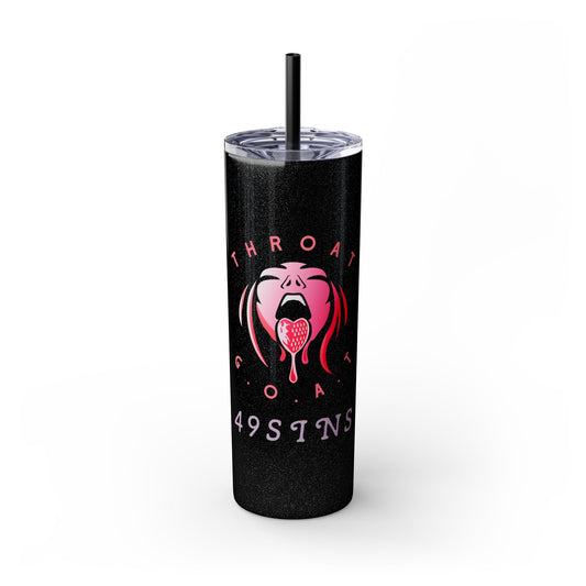 The GOAT Skinny Tumbler with Straw, 20oz
