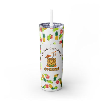 Swing-Cation Skinny Tumbler with Straw, 20oz