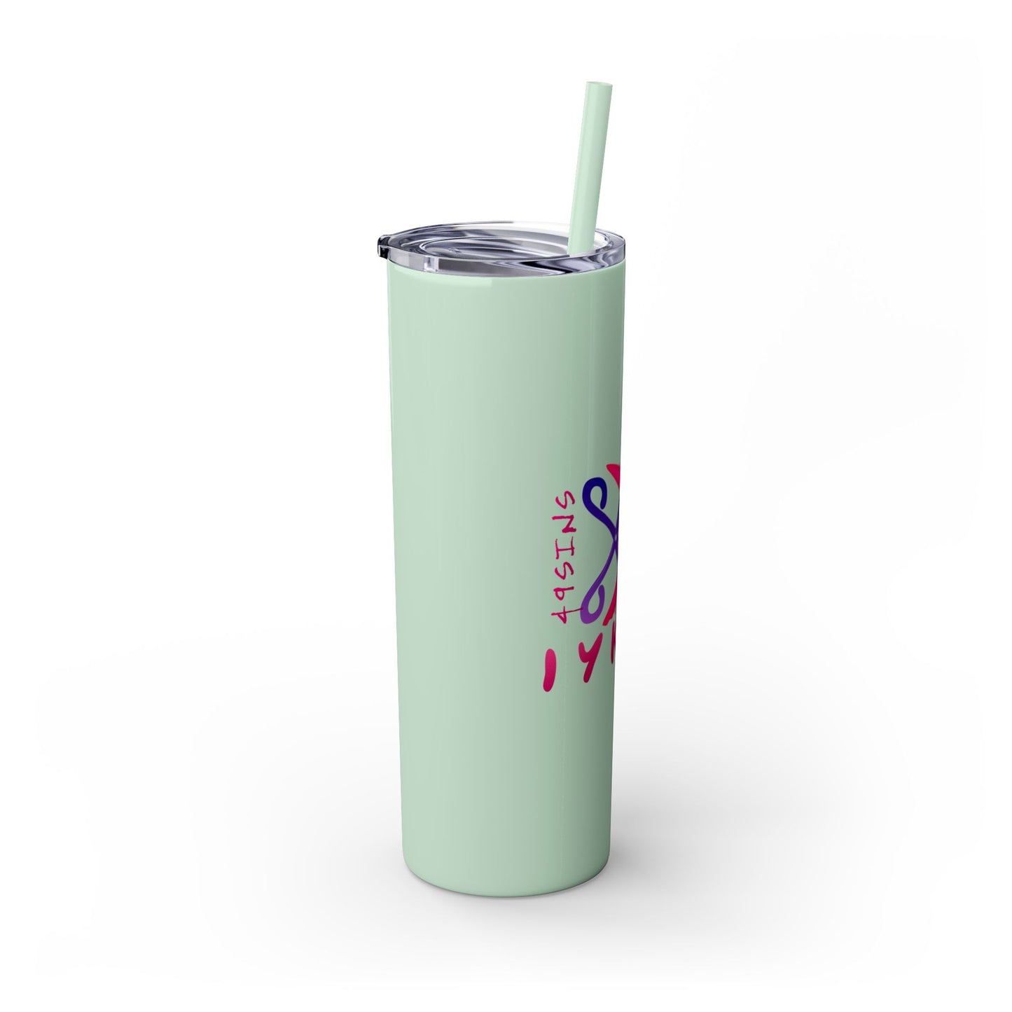 Scissor Me Happy Skinny Tumbler with Straw, 20oz