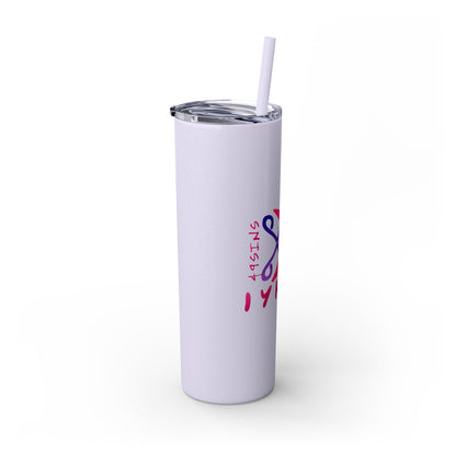 Scissor Me Happy Skinny Tumbler with Straw, 20oz