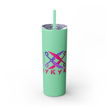 Scissor Me Happy Skinny Tumbler with Straw, 20oz