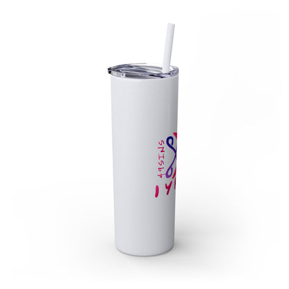 Scissor Me Happy Skinny Tumbler with Straw, 20oz
