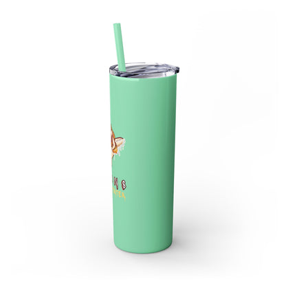 Supportive Skinny Tumbler with Straw, 20oz
