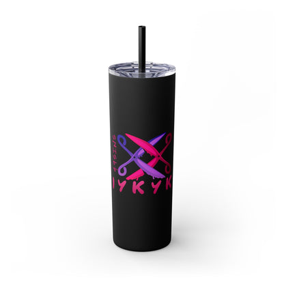 Scissor Me Happy Skinny Tumbler with Straw, 20oz