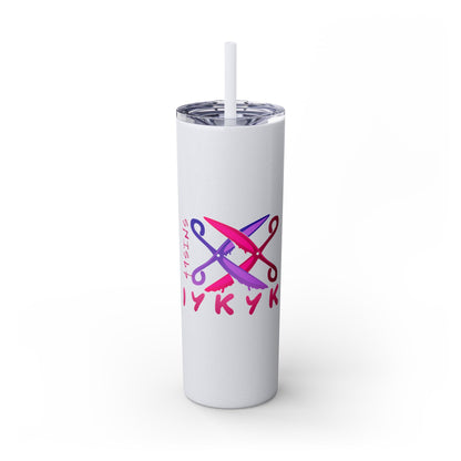 Scissor Me Happy Skinny Tumbler with Straw, 20oz