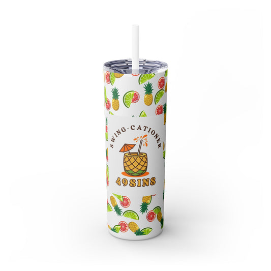 Swing-Cation Skinny Tumbler with Straw, 20oz