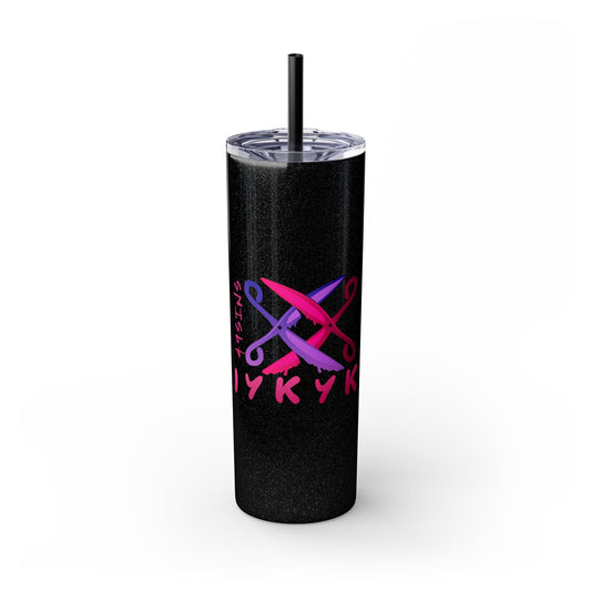 Scissor Me Happy Skinny Tumbler with Straw, 20oz