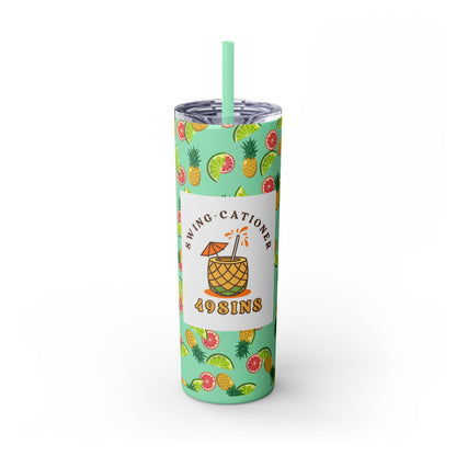 Swing-Cation Skinny Tumbler with Straw, 20oz
